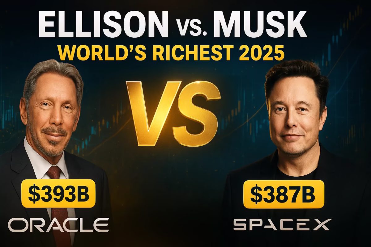 Larry Ellison vs Elon Musk Net Worth 2025 – Who’s Richer?