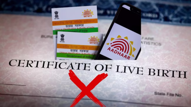 Aadhaar as proof of birth