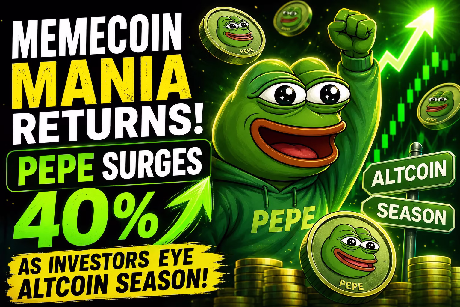 Memecoin Mania Returns: PEPE Surges 40% as Investors Eye Altcoin Season