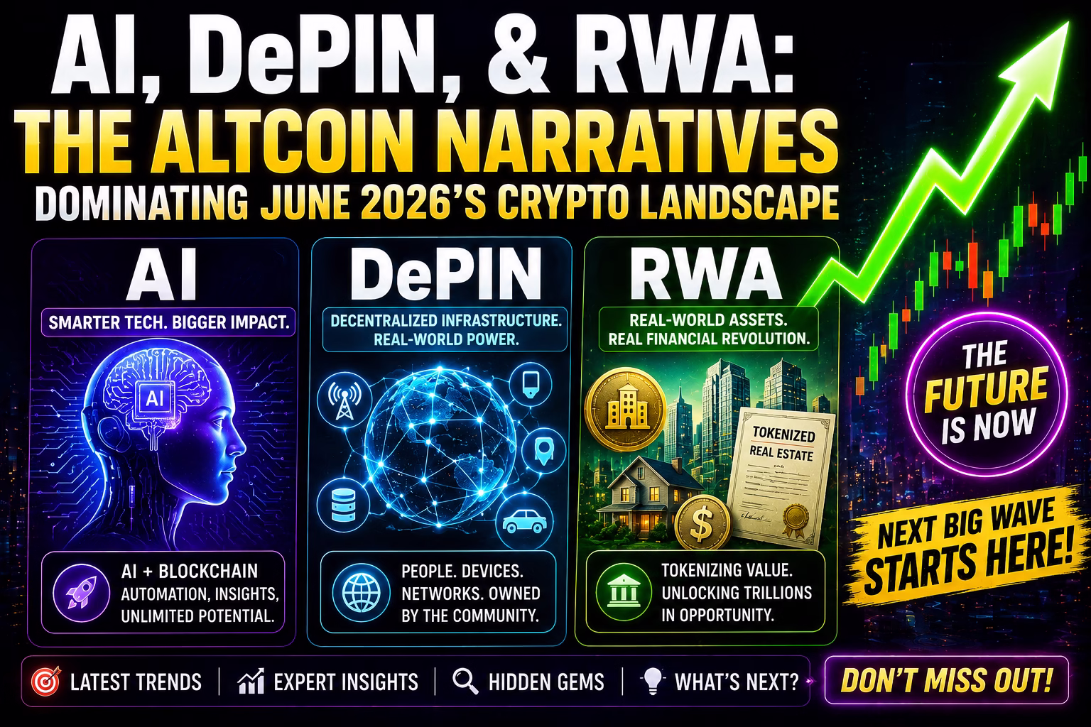 AI, DePIN, and RWA: The Altcoin Narratives Dominating June 2026 AI, DePIN, and RWA: The Altcoin Narratives Dominating June 2026